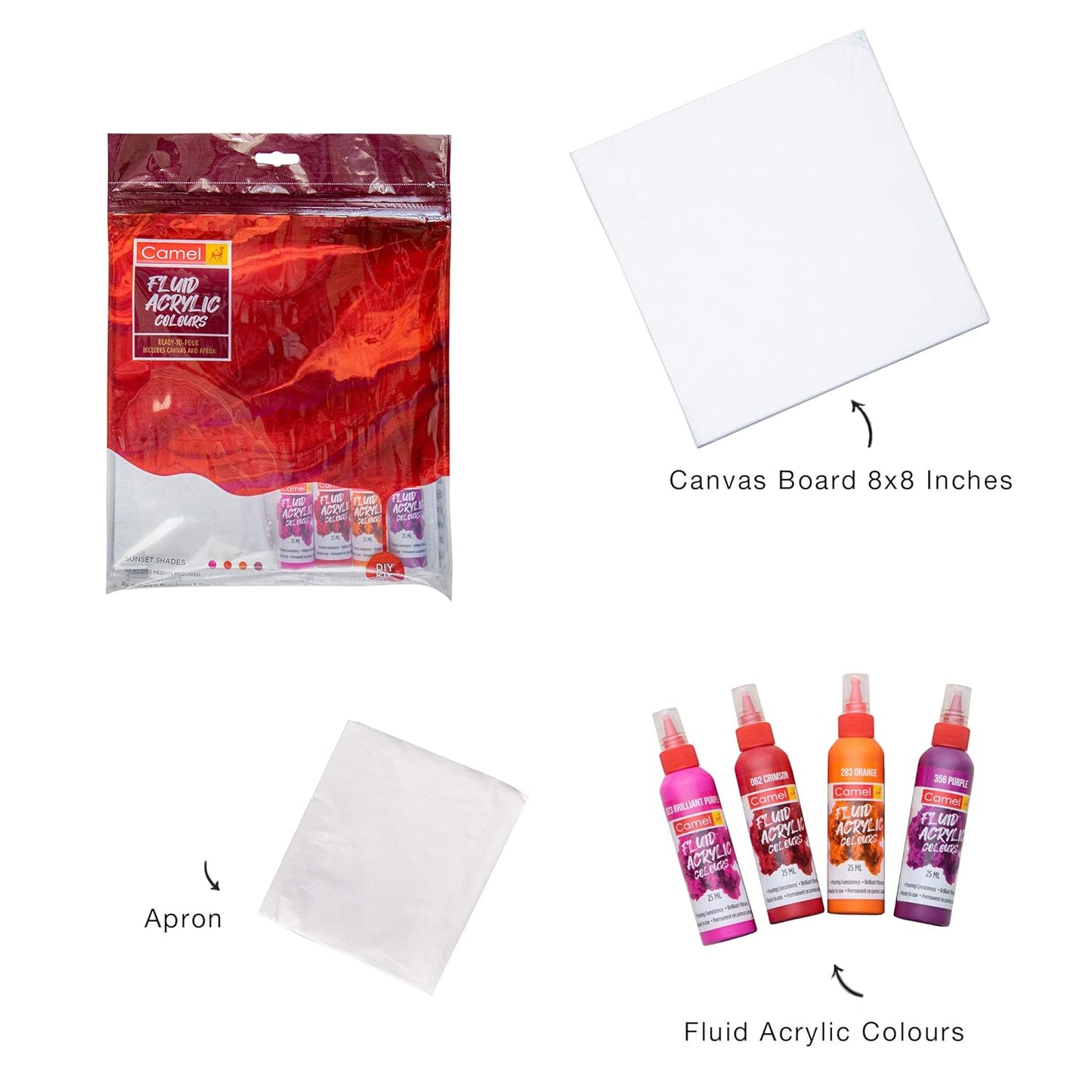 Camel Fluid Acrylic Kit-Sunset Series