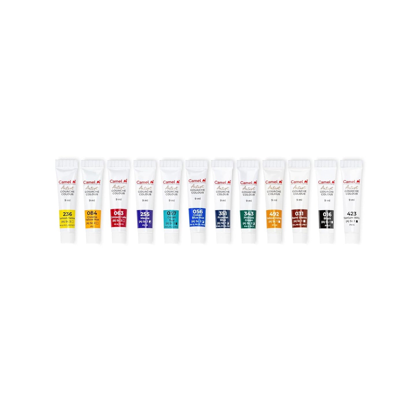 Camel Artist Gouache Colour Set | 12 Shades | 9ml
