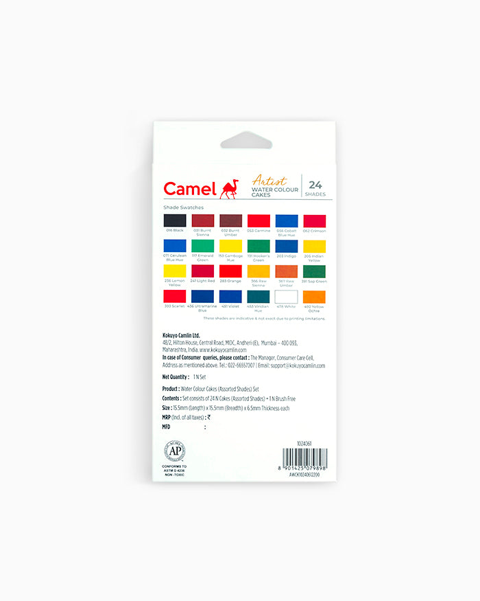 Camel Artist Water Colour Cake Set - 24 Shades