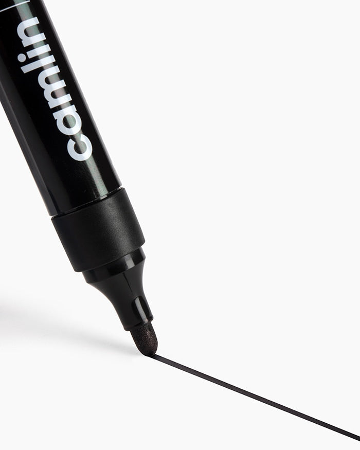 Camlin Permanent Marker Bold Tip | Black | Pack of 10 Markers