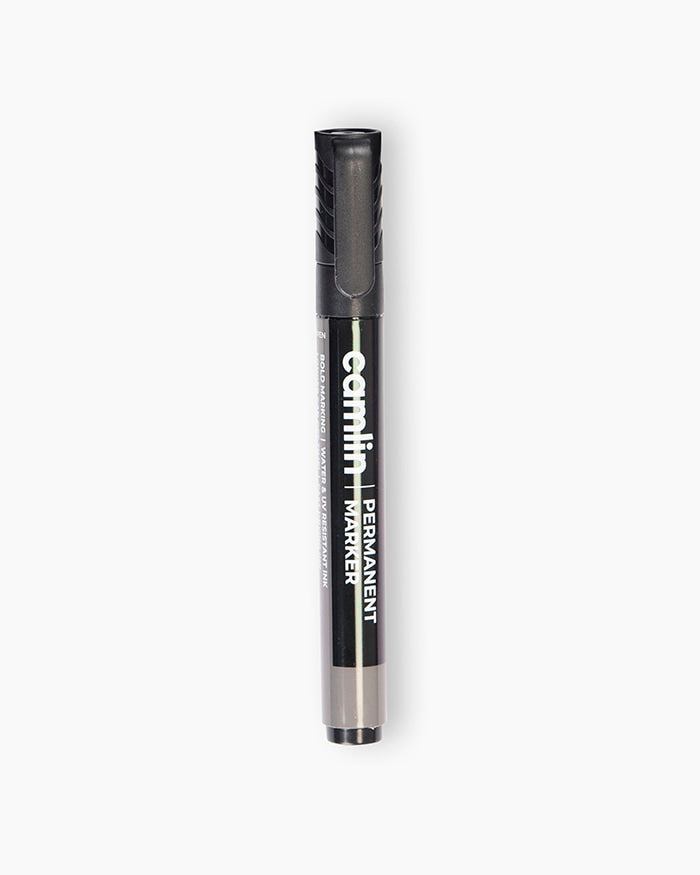 Camlin Permanent Marker Bold Tip | Black | Pack of 10 Markers