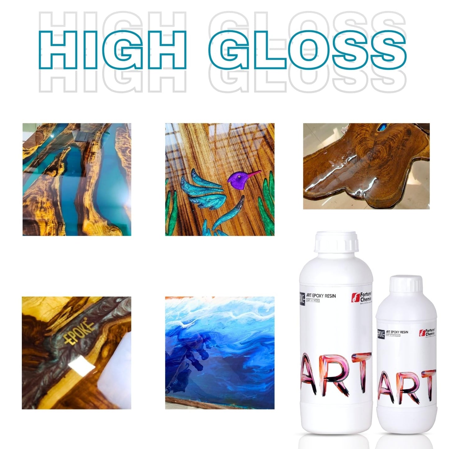 Epoke Clear Epoxy Art Resin | Starter Kit | Non-Toxic