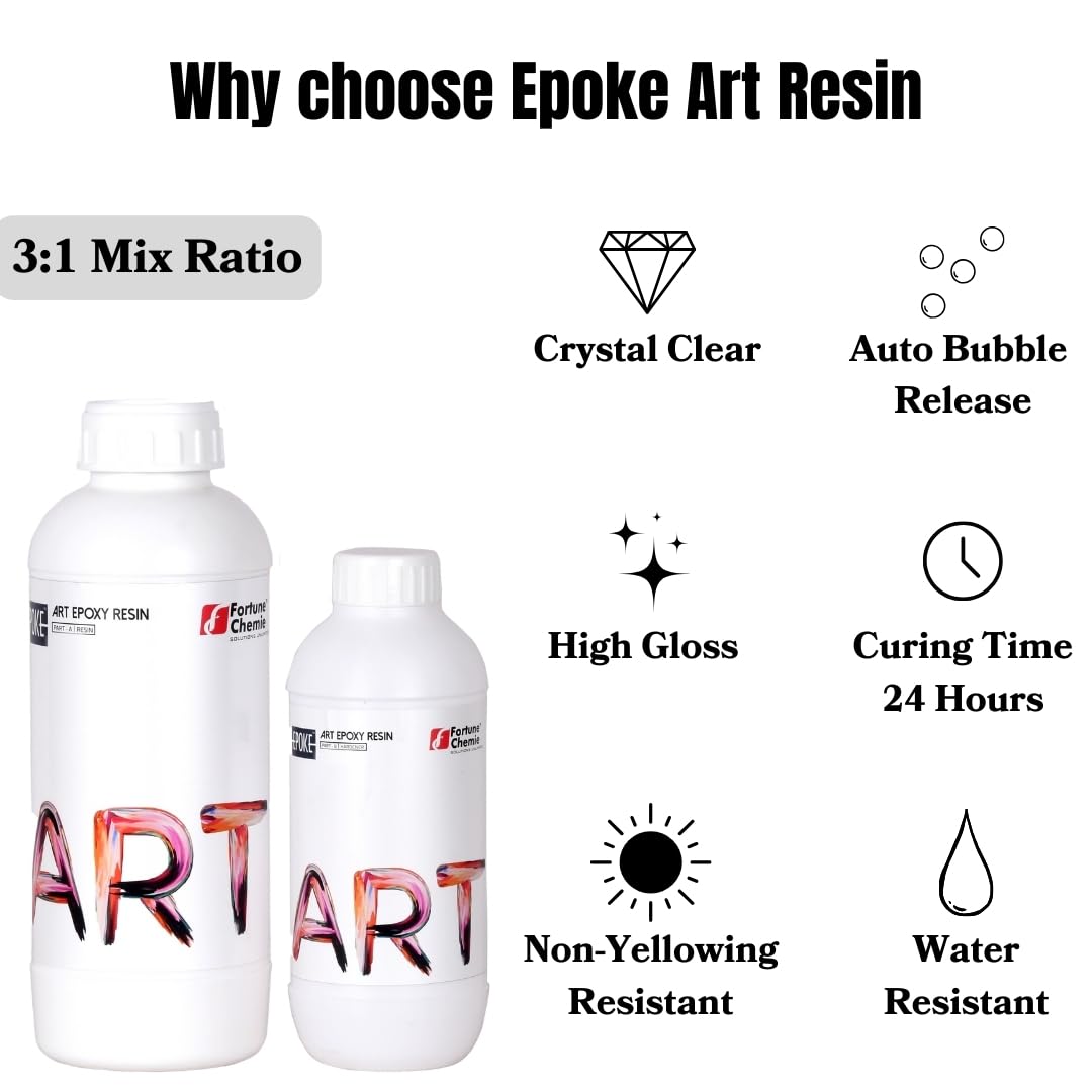 Epoke Clear Epoxy Art Resin | 1.2kg | Non-Toxic