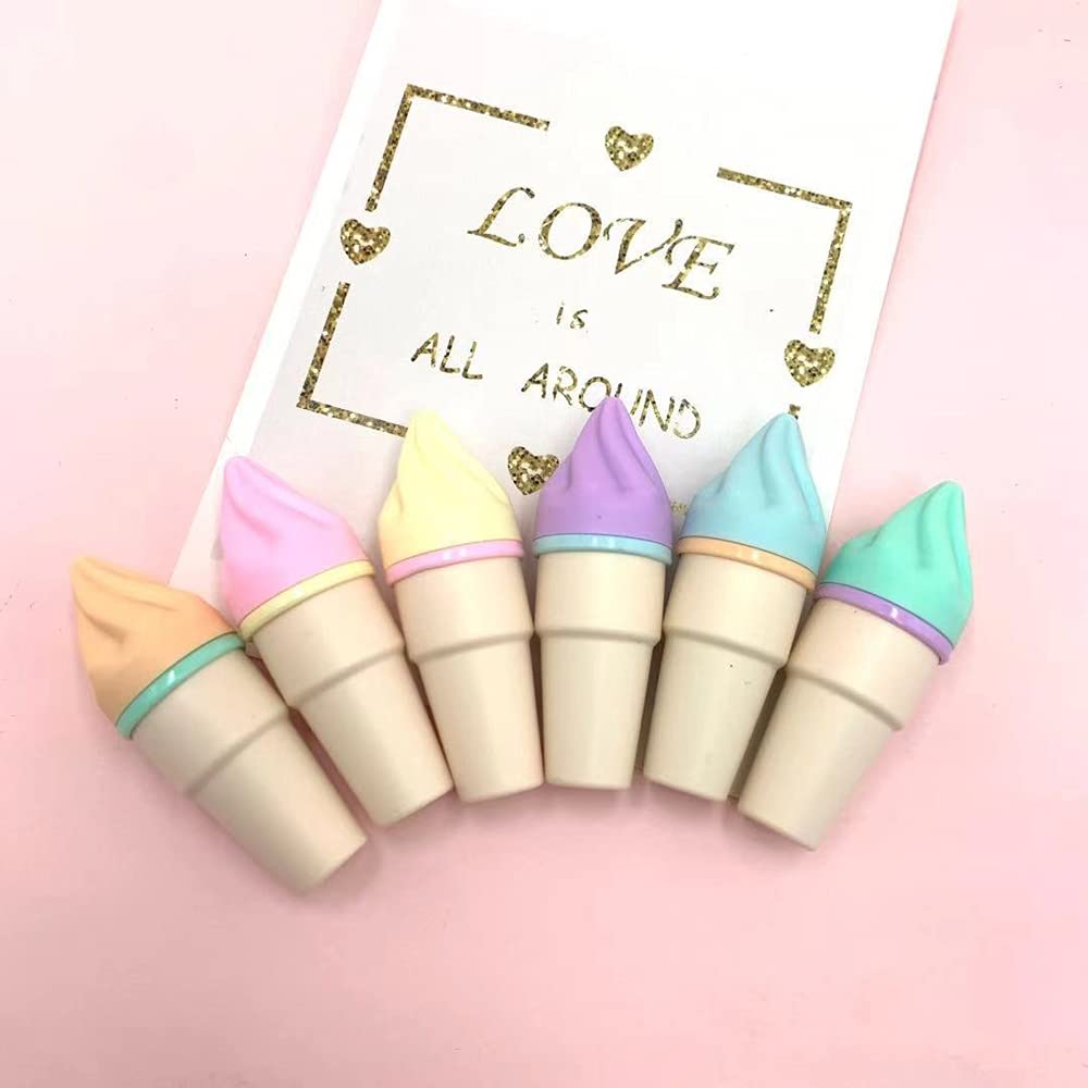 Ice-cream Designer Highlighter Set | For Kids | Fine Grip Marker | Pack of 6