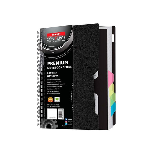Luxor 5 Subject Notebook | Single-Ruled