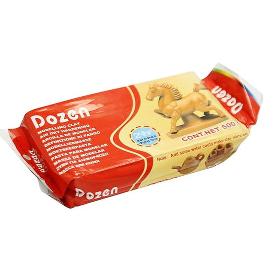 Dozen Natural Air-Dry Clay | Terracotta Brown | Modeling Clay for Sculpting, Hand Modeling