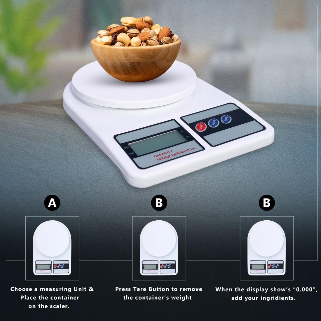 Portable Electronic Digital Weighing Scale Weight Machine | Resin Accessories