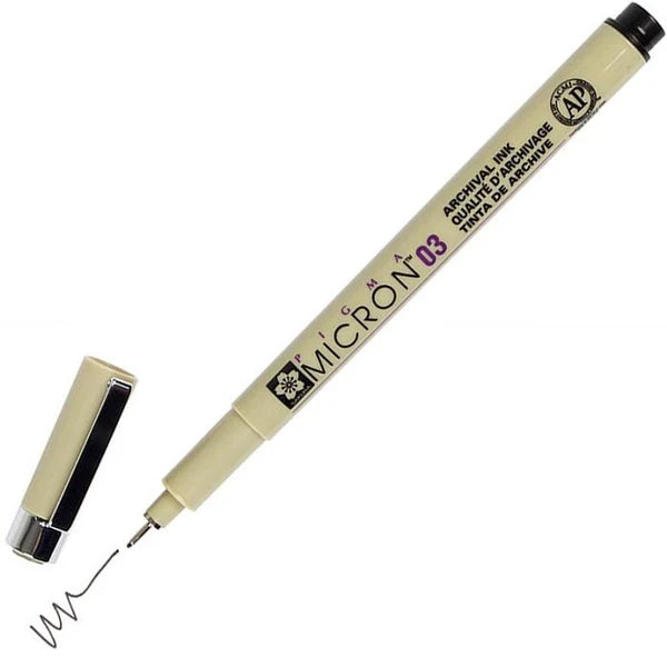 Sakura Micron - Pigment Fineliners - Single - Black | Micron Pens