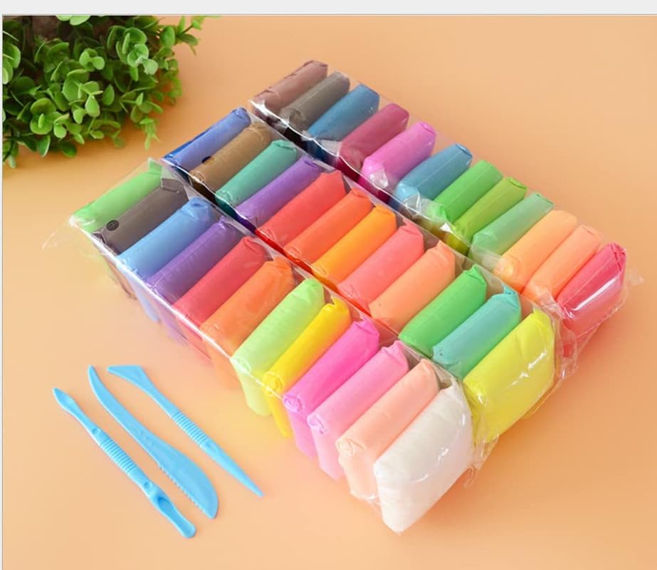 Air Dry Clay | 12 Colours | Super-soft | 1 Pack