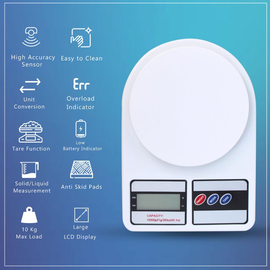 Portable Electronic Digital Weighing Scale Weight Machine | Resin Accessories