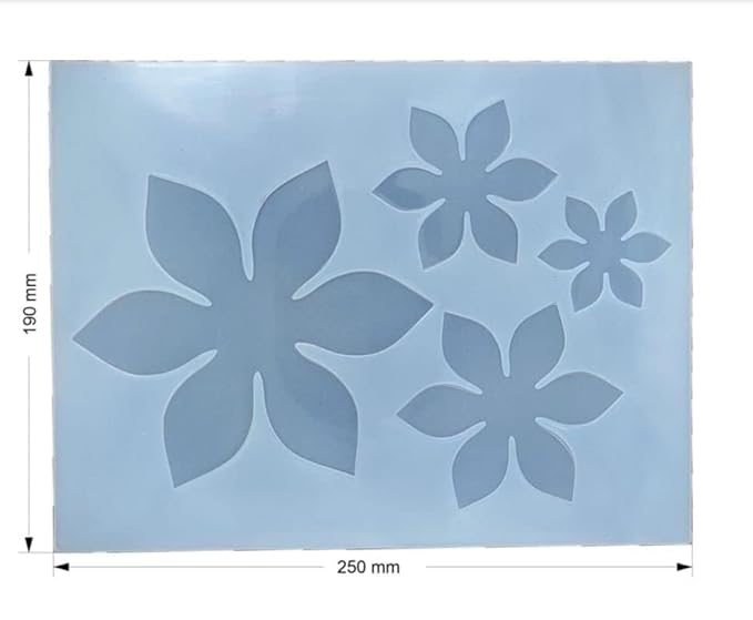 Silicon 3D Flower Resin Mold | DIY Soap, Candle and Coaster Mould 4 in 1