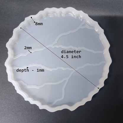 4-inch Silicone Resin Mould | Round Cracked Mould