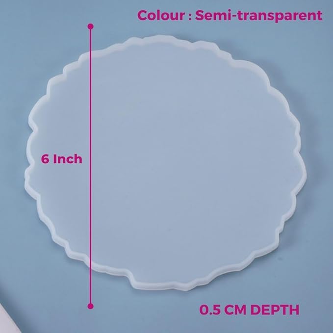 6 Inch Coaster Silicon Mold | Silicone Mold for Photo Frame & Pooja Thali