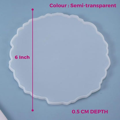6 Inch Coaster Silicon Mold | Silicone Mold for Photo Frame & Pooja Thali
