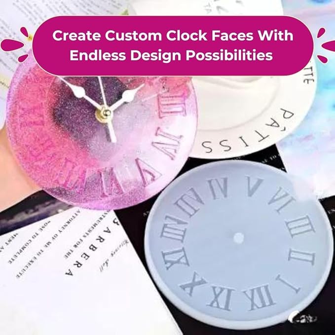 Silicone Mould Clock Face Roman | 6inch | Resin Clock Mould