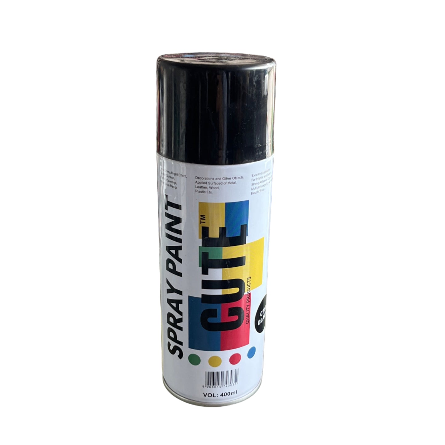 Spray Paint | Black | DIY, Quick Drying with Gloss Finish | 400ml
