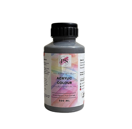 Acrylic Colour | Grey | 500ml