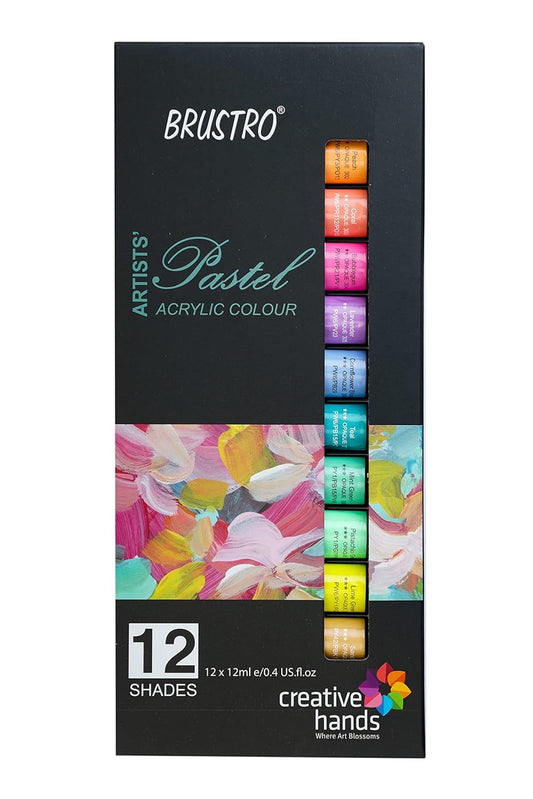 BRUSTRO Artist's Acrylic Pastel Colour | 12 Shades | 12ml
