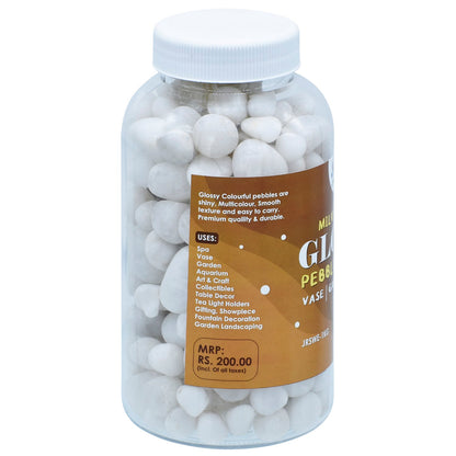 Pebble Stone | Resin Stones |  1 Kg | Milky White