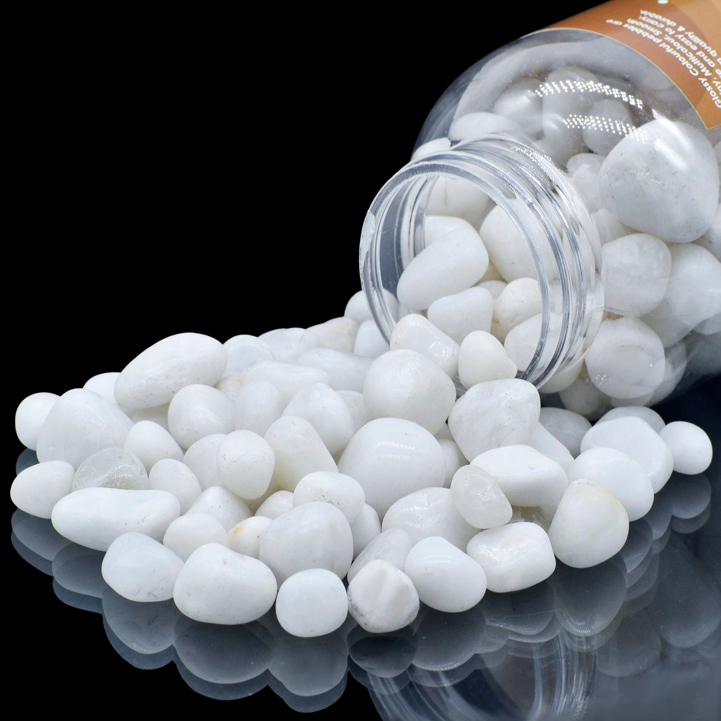 Pebble Stone | Resin Stones |  1 Kg | Milky White