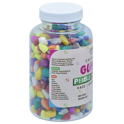 Pebble Stones | Resin Stones | 500Gms Multi Colour