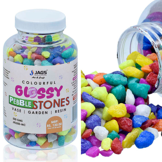 Pebble Stones | Resin Stones | 500Gms Multi Colour