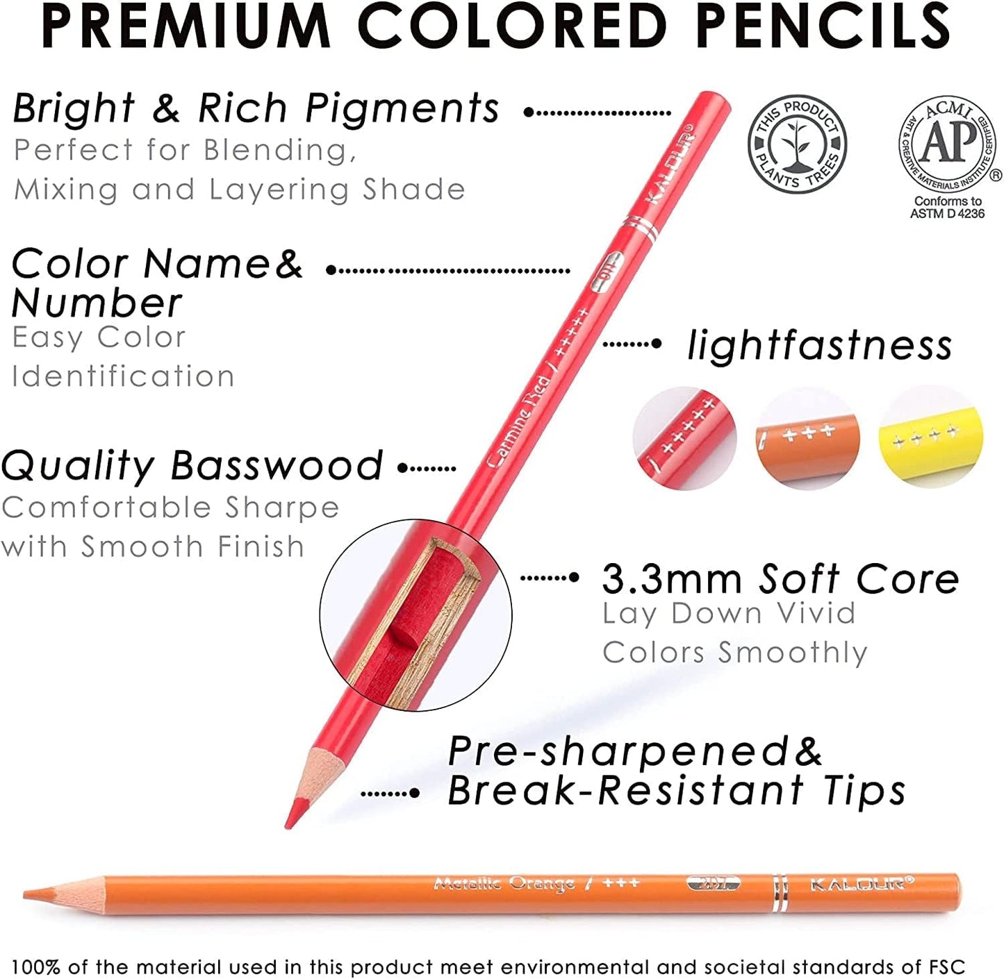 Kalour Artists Colour Pencil Set  | 72 Shades | Tin Box