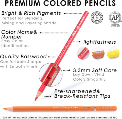 Kalour Artists Colour Pencil Set  | 72 Shades | Tin Box