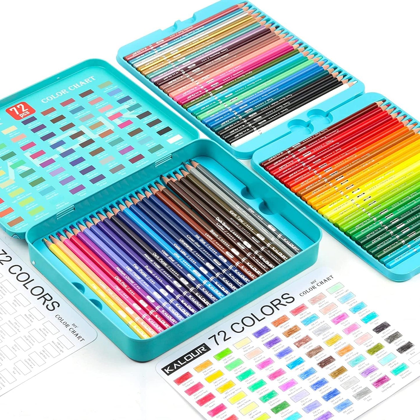 Kalour Artists Colour Pencil Set  | 72 Shades | Tin Box