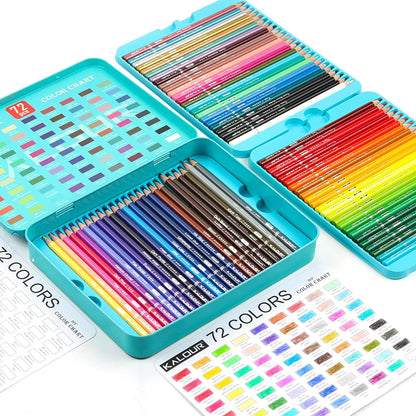 Kalour Artists Colour Pencil Set  | 72 Shades | Tin Box