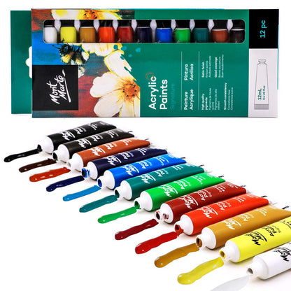 Mont Marte Acrylic Paint Set | 12 Shades
