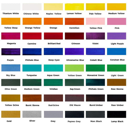 Mont Marte Acrylic Paint Set | 48 Shades | 36ml Each tube