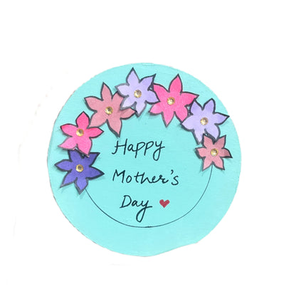 Round MDF Painting |Handmade Mini Painting with Easel | Mothers Day Special
