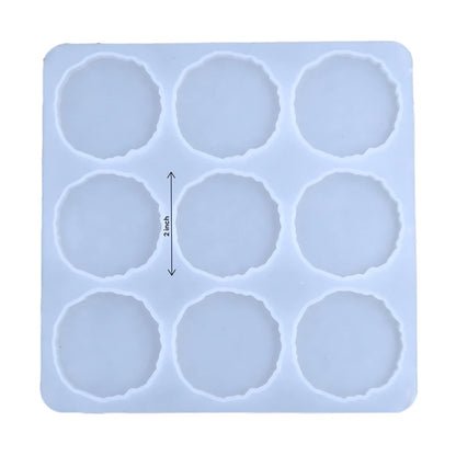 2 Inch Agate Round Silicone Mould for Resin Art | 9 Pc