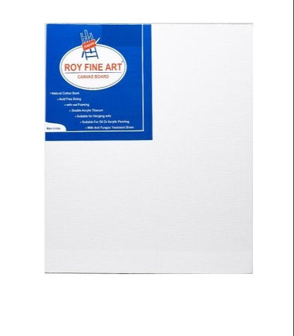 Roy Fine Art Canvas Board | White | Multiple Sizes | Canvas For Painting