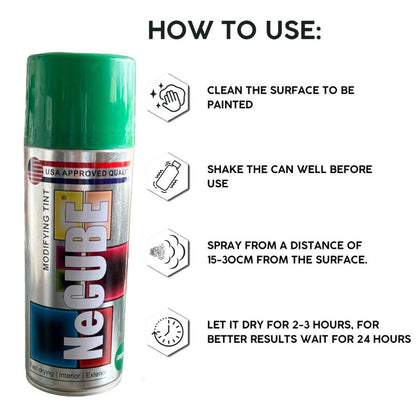 Spray Paint | Green | DIY, Quick Drying with Gloss Finish | 400ml