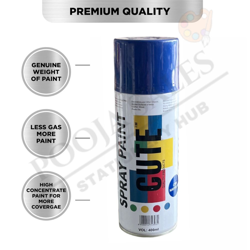 Spray Paint | Navy Blue | DIY, Quick Drying with Gloss Finish | 400ml