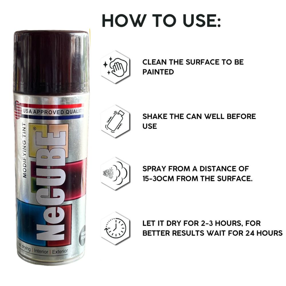 Spray Paint | Brown | DIY, Quick Drying with Gloss Finish | 400ml